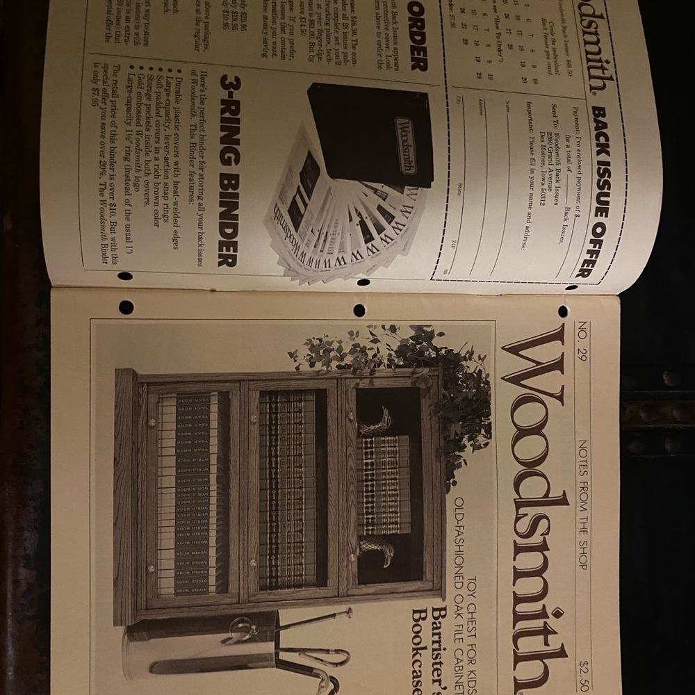 🎉5/$10🎉 Woodsmith magazine no 29 September / October 1983 barristers bookcase